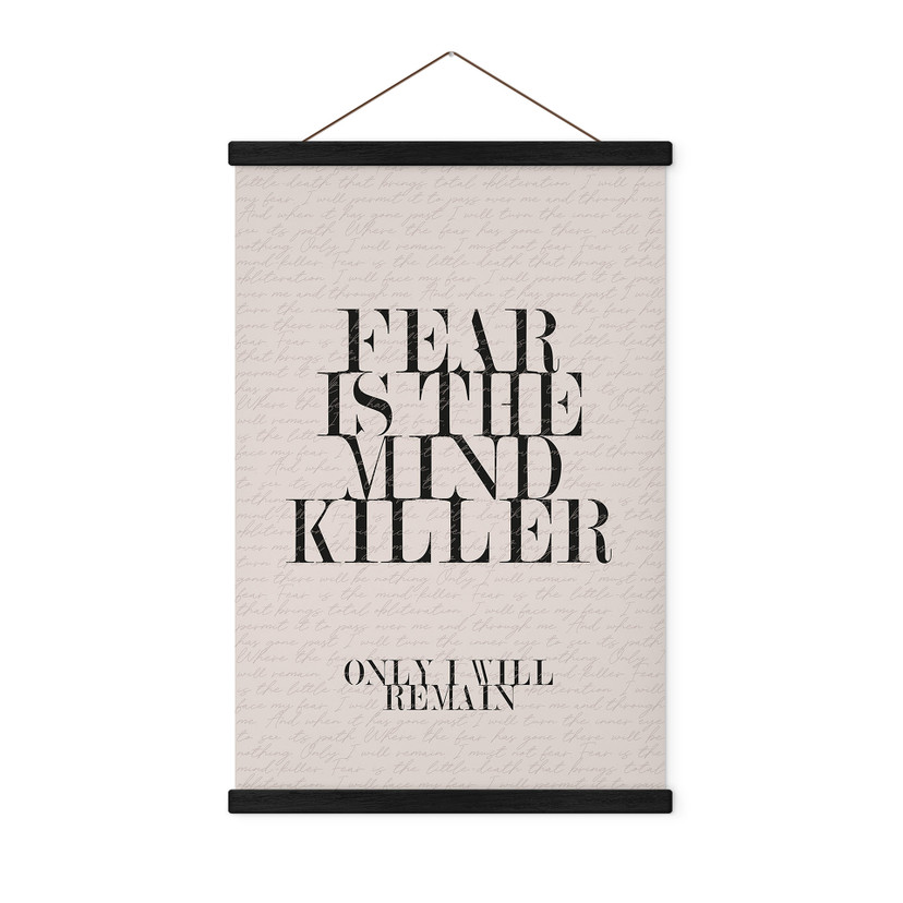 Stoffbild Filmzitat aus Dune - Fear is the mind killer