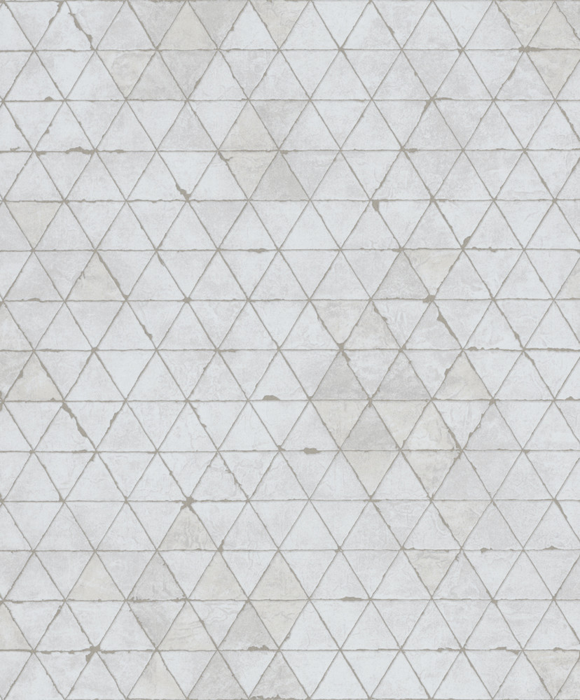 Grafisk tapet, non-woven vægbeklædning Novamur Kylie hvid, beige