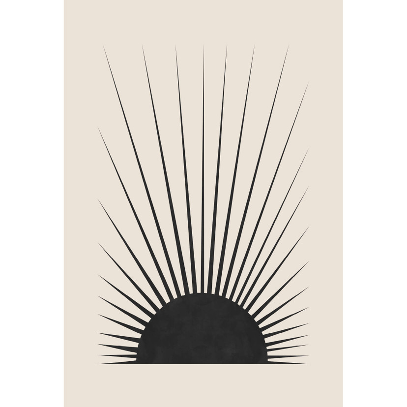 Orara Studio - Minimalistyczna fototapeta ze słońcem