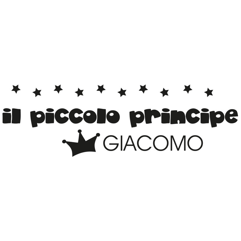 Adesivo murale -Il piccolo principe + Nome