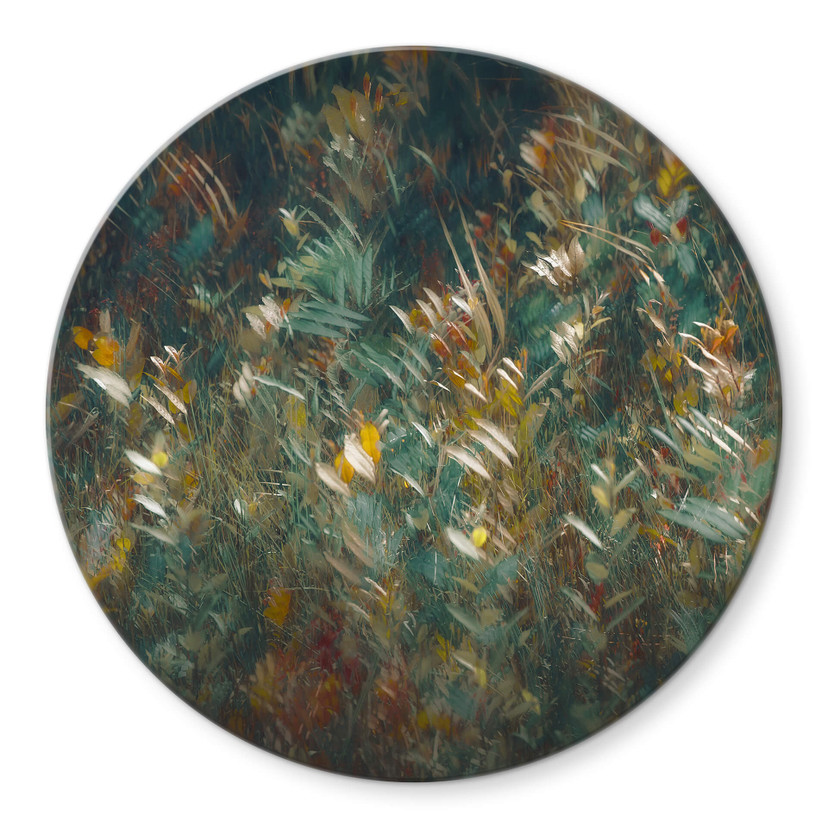 Tableau sur verre  Talen - Fin de l'été - Rond