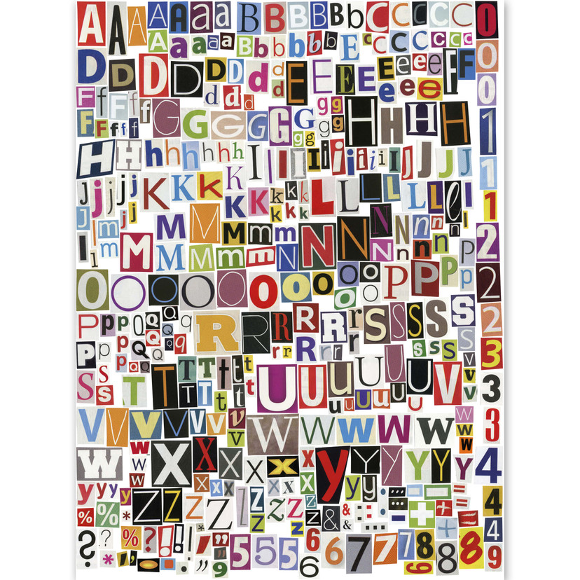 Fototapet Collage af uddrag