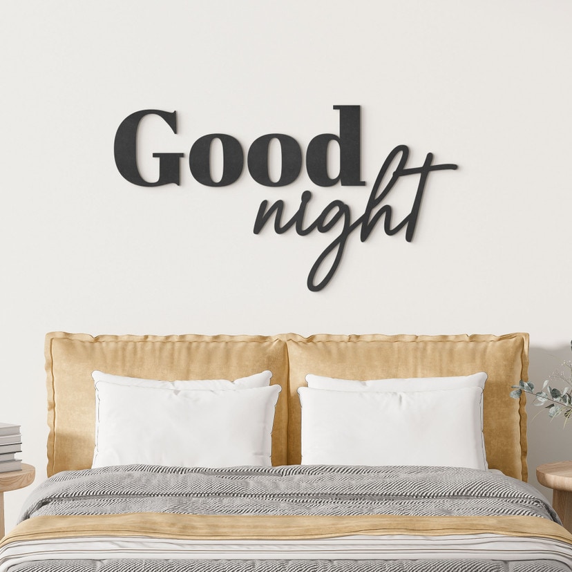 napis 3D Good Night - dekoracja MDF