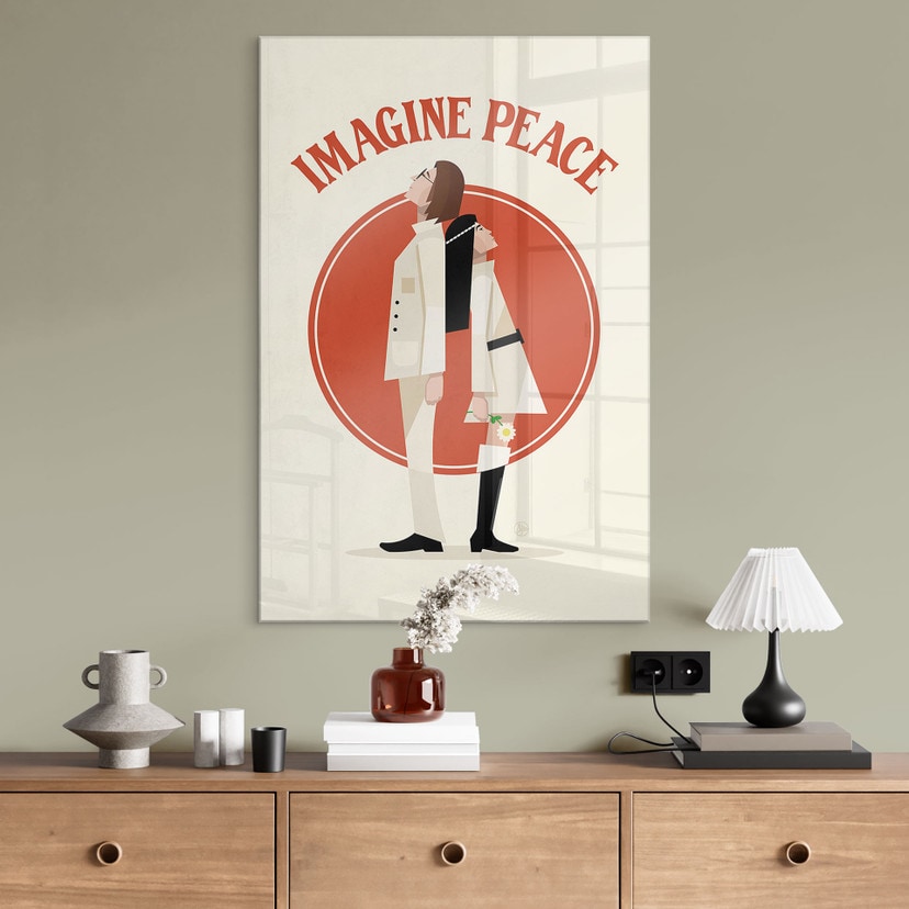 Akrylbillede Imagine Peace - To for fred og håb - Retrodrome