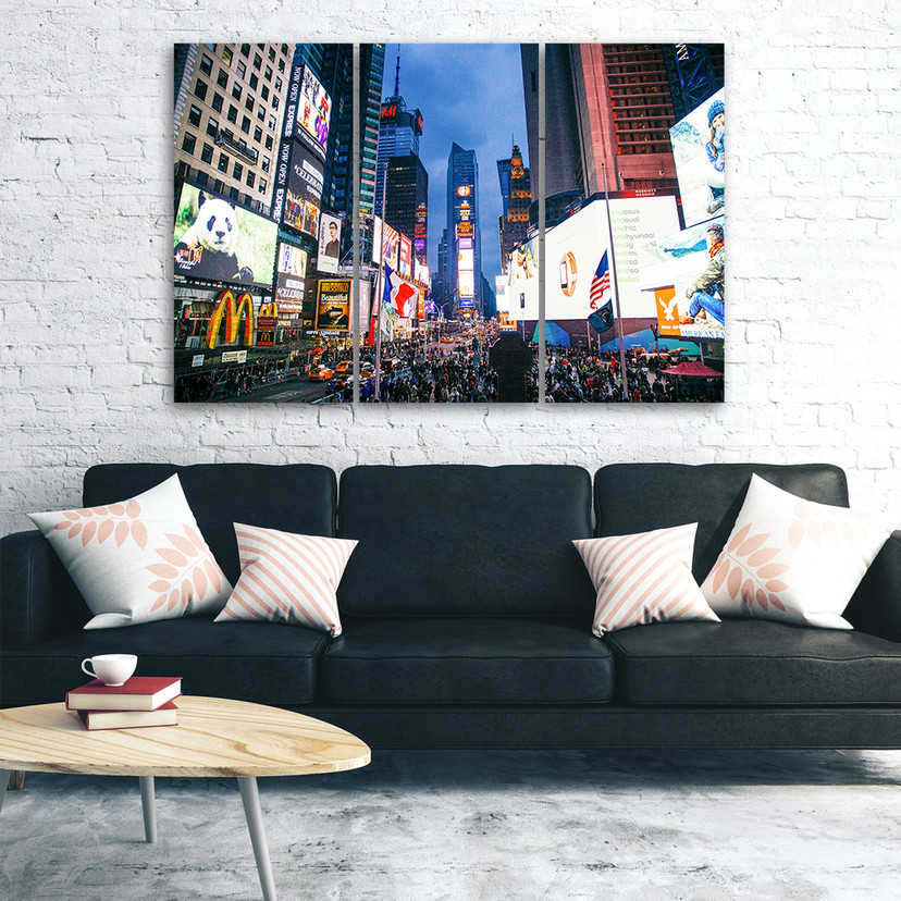 3 stykke lærredstryk, New York Times Square