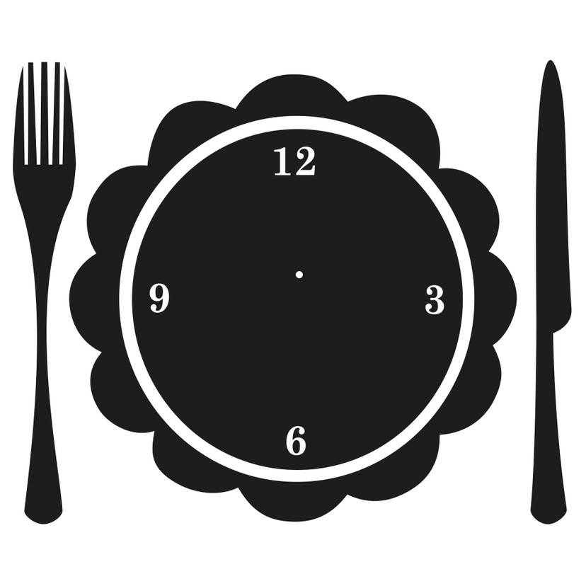Sticker mural - Sticker mural horloge À Table !