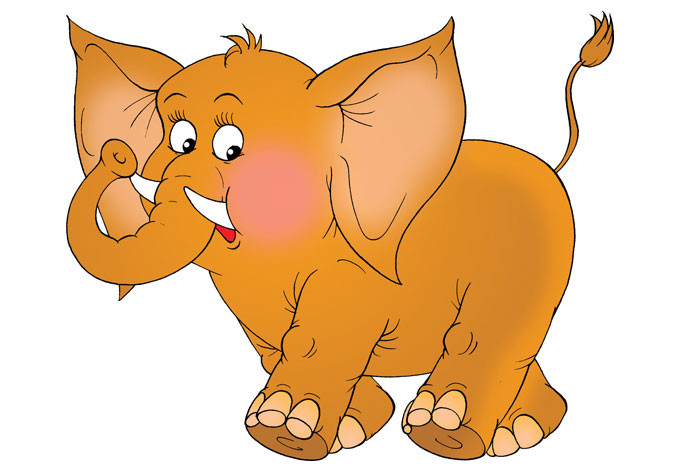 Wallsticker Pige Elefant