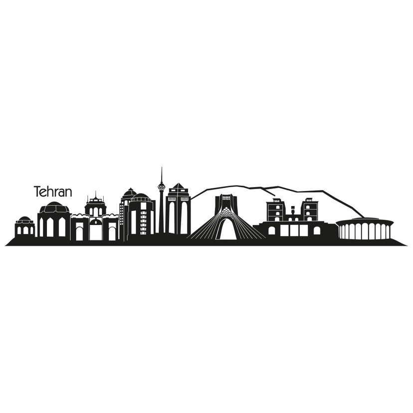 Wallsticker Tehran Skyline