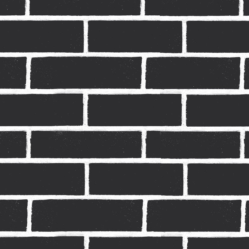 Film Décoratif adhésif meubles et surfaces – Motif"Mur de briques noires"
