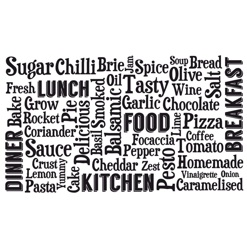 Wallsticker - Kitchen Word Cloud