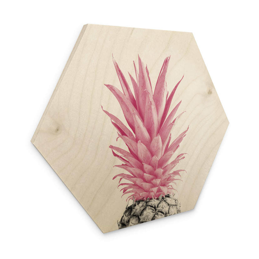 Sekskantet træ 1X Studio - Pink Pineapple