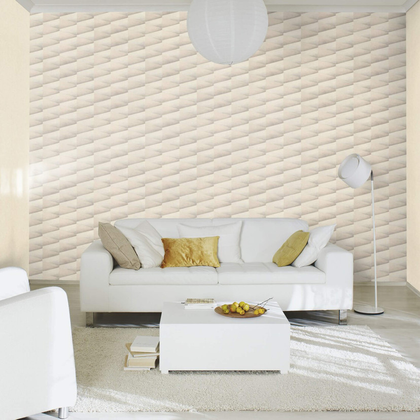 Rasch papier peint intissé, papier peint à motifs Composition offwhite