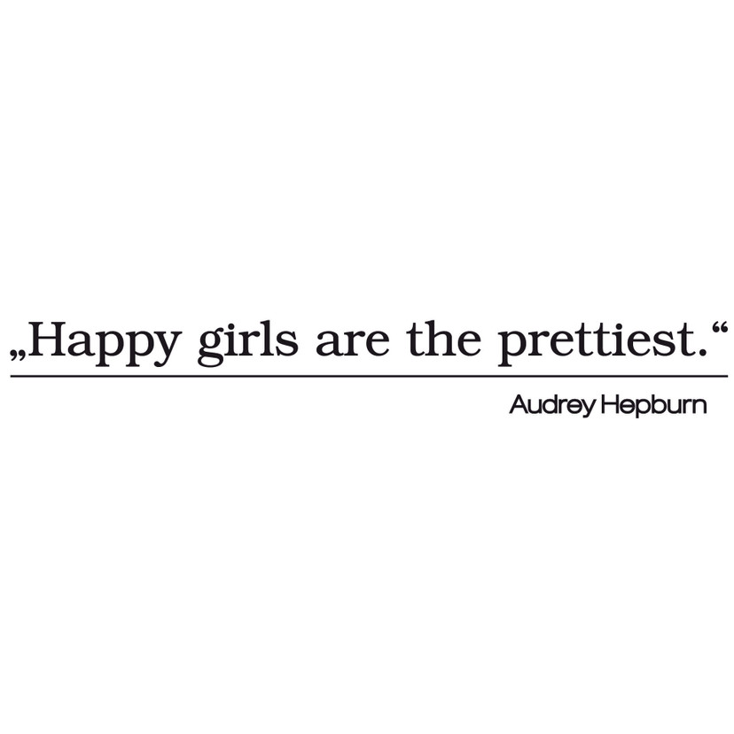 Wallsticker - Happy girls are the prettiest 2