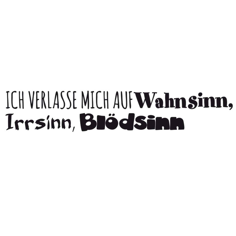 Wandtattoo Ich verlasse mich auf meine Sinne (2-farbig)
