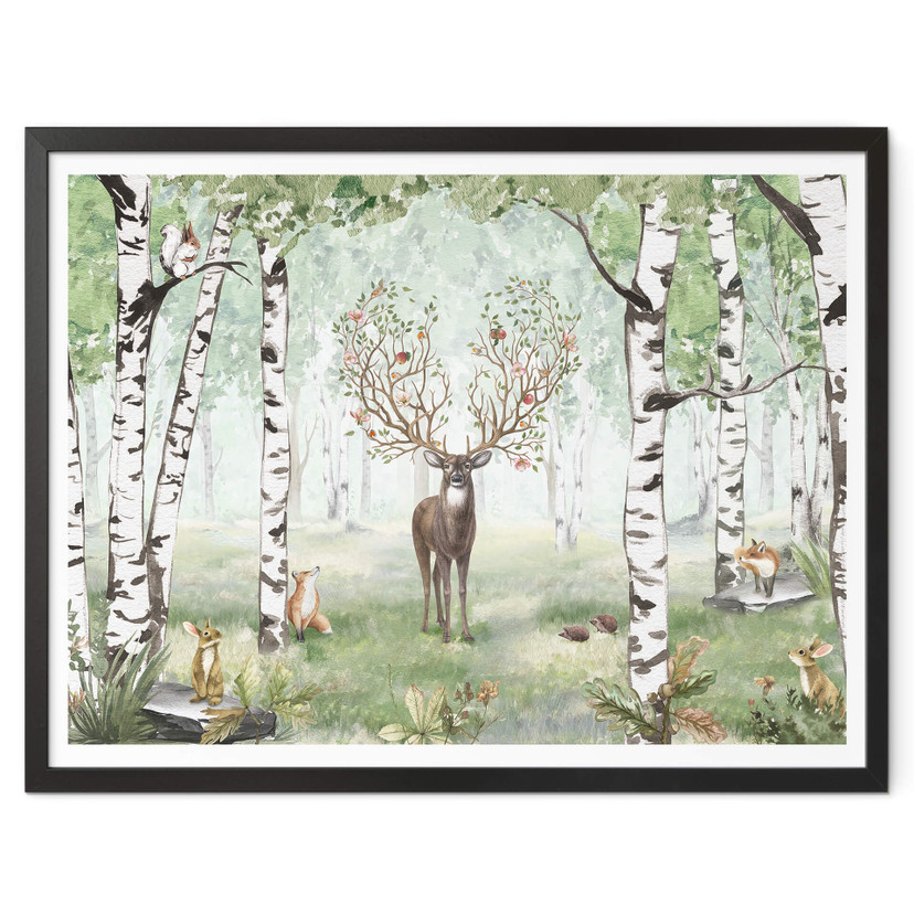 Plakat Kikki Belle - Jeleń latem