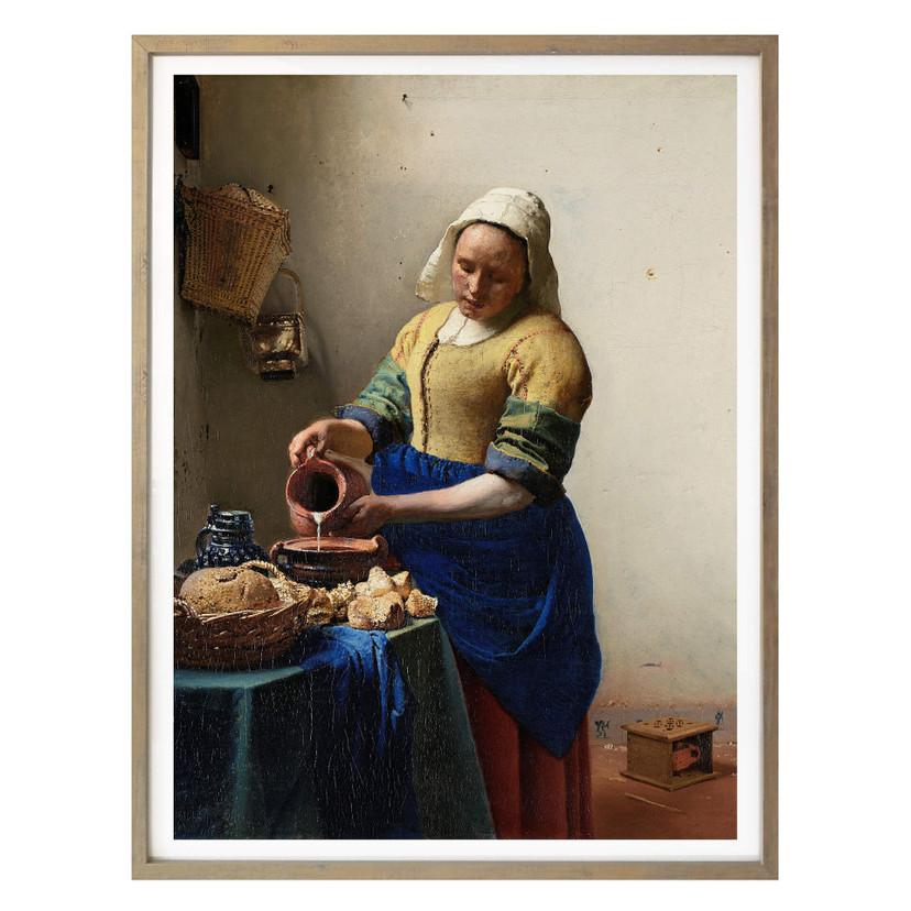 Plakat Vermeer - Dziewczynka z dzbankiem mleka