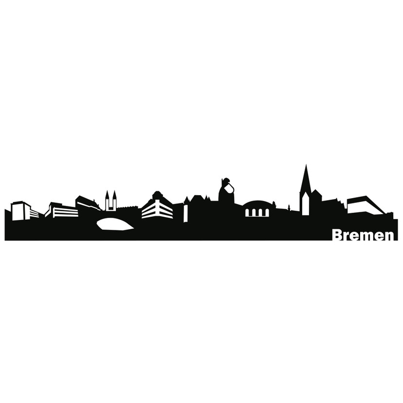 Wandtattoo Bremen Skyline