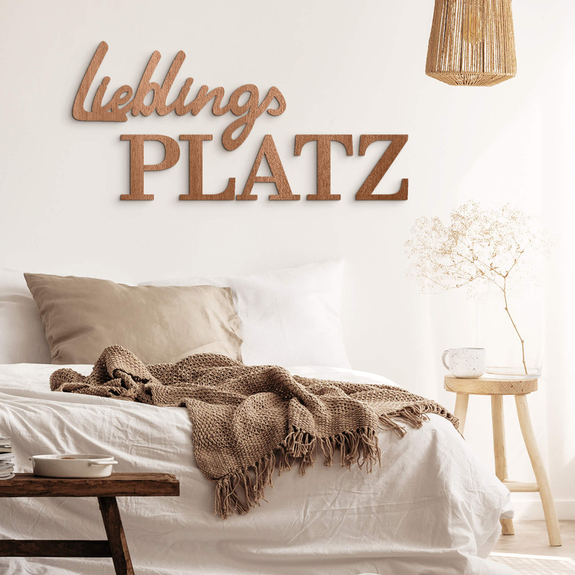 Holzdeko Mahagoni - Lieblingsplatz