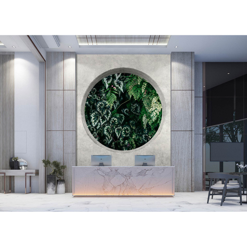 Fotomural Paredes de Patel 3 Deep Green 1 verde, gris