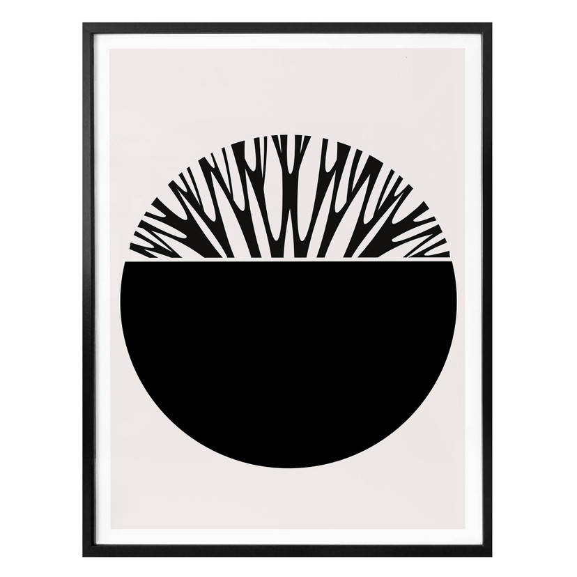Plakat Kubistika - Drzewo życia - Czarny