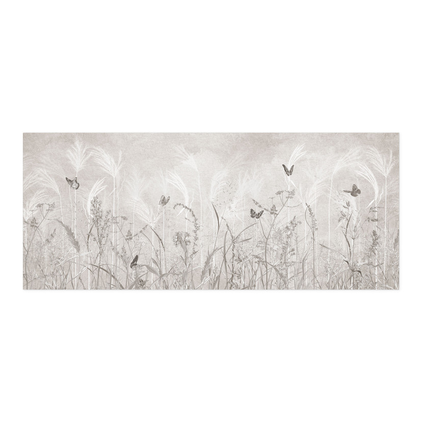 Zelfklevende Keukenachterwand Wilde bloemenweide met vlinders in Scandinavisch design - Ms Tiff