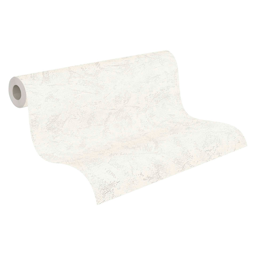gips-optik tapet hvid - non-woven tapet A.S. Création