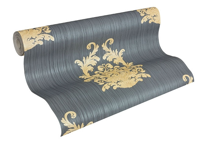 Architects Paper Tapete Nobile blau, metallic