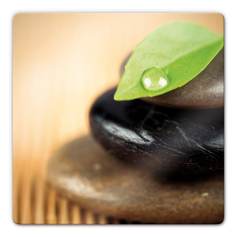 Tableau en verre - Wellness Stone - carré