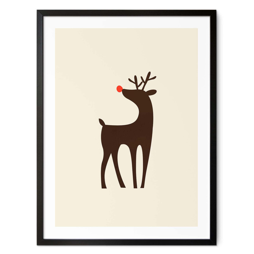 Plakat Kubistika - renifer Rudolf