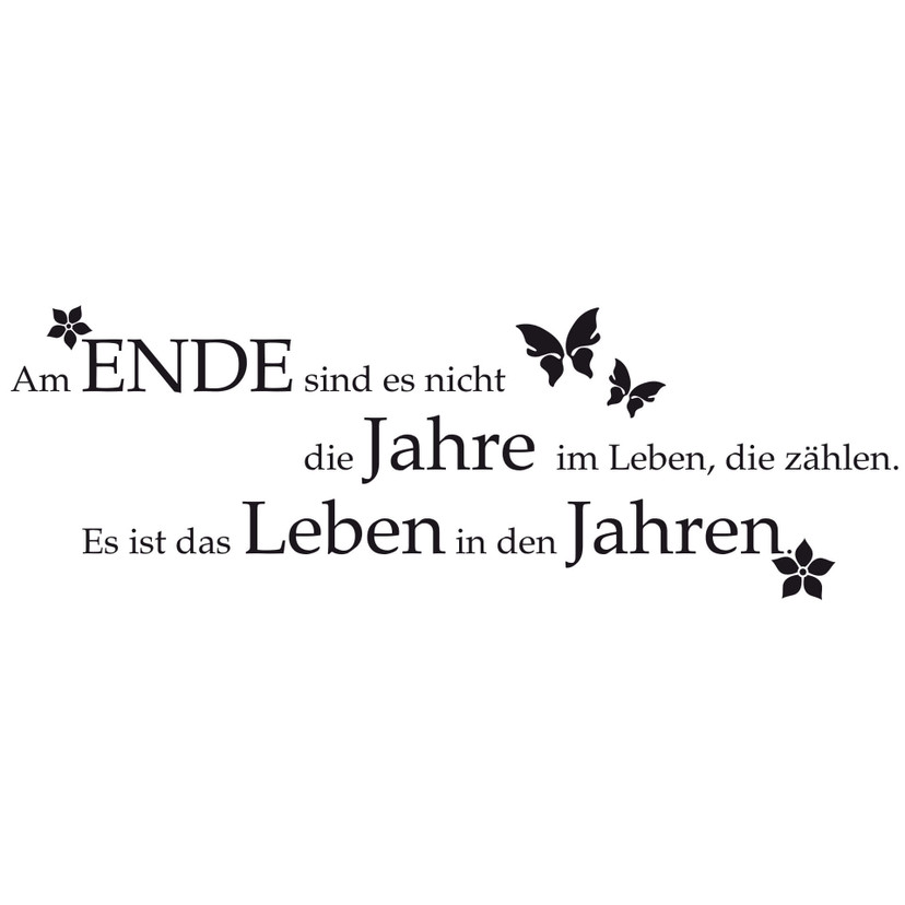 Wandtattoo Am Ende sind es nicht die Jahre...