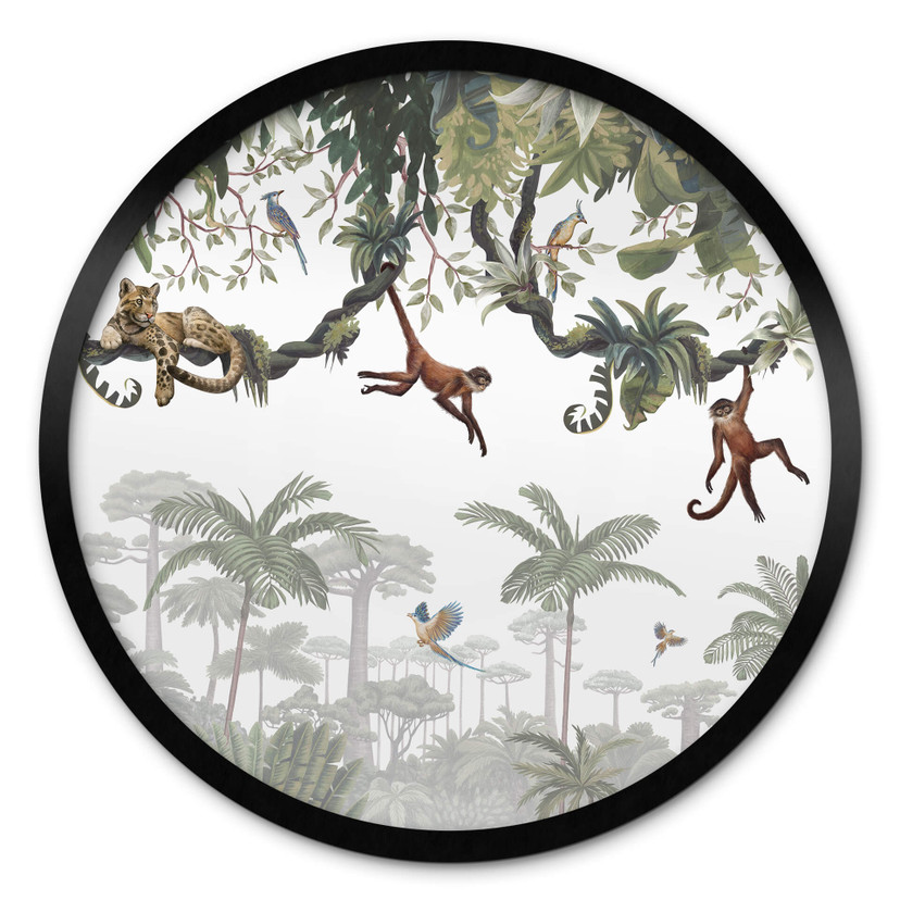 Plakat dla dzieci Kikki Belle - Cheeky monkeys - Round