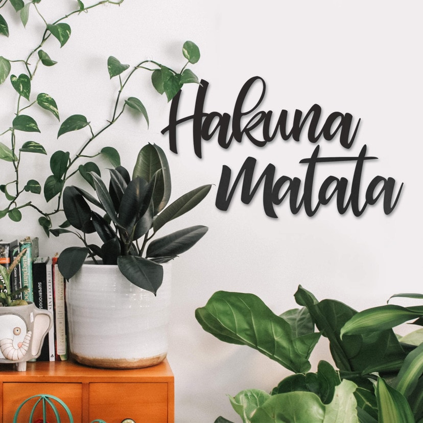 MDF - grafika drewniana Hakuna Matata (2 sztuki)