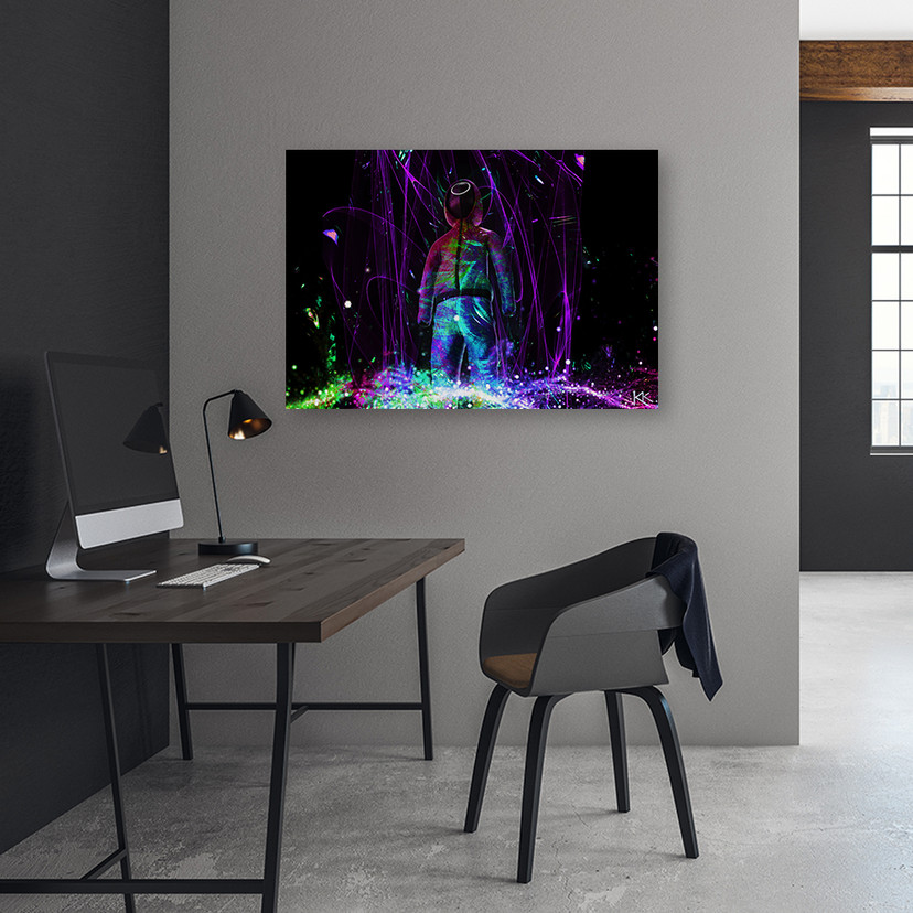 Canvasbillede, Neon spiller