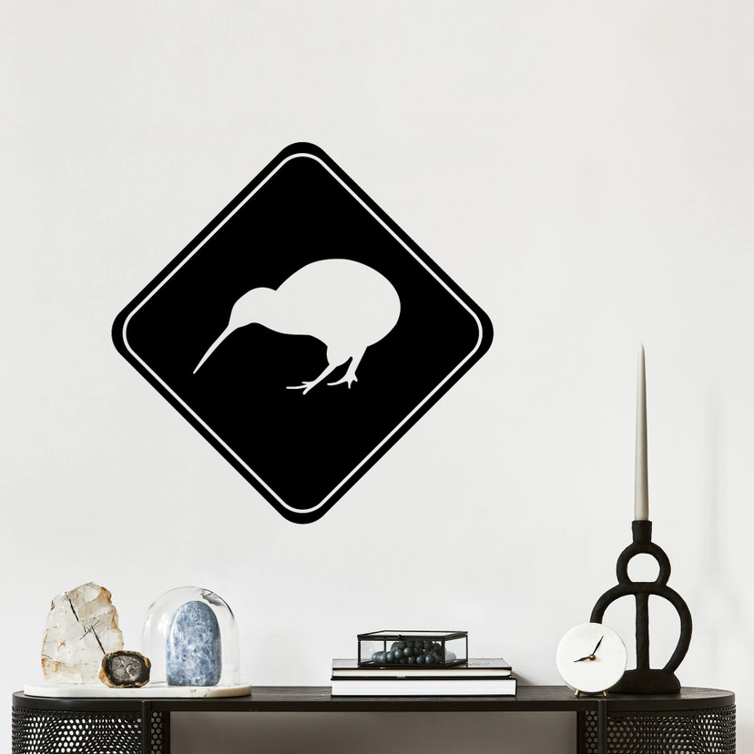 Sticker mural - Attention kiwi