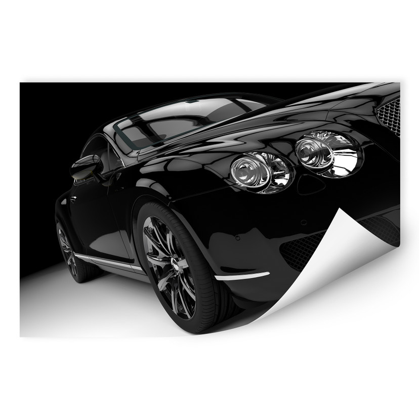 Zelfklevende Poster - Metallic Car Black 02