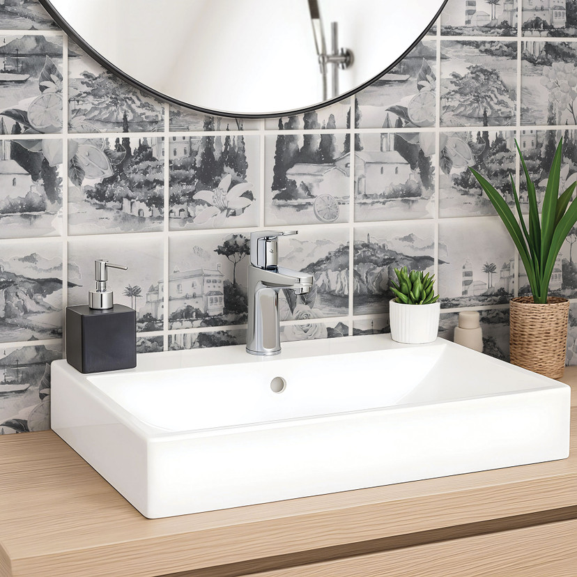 Sticker pour carrelage Paysages en noir et blanc - set de 12