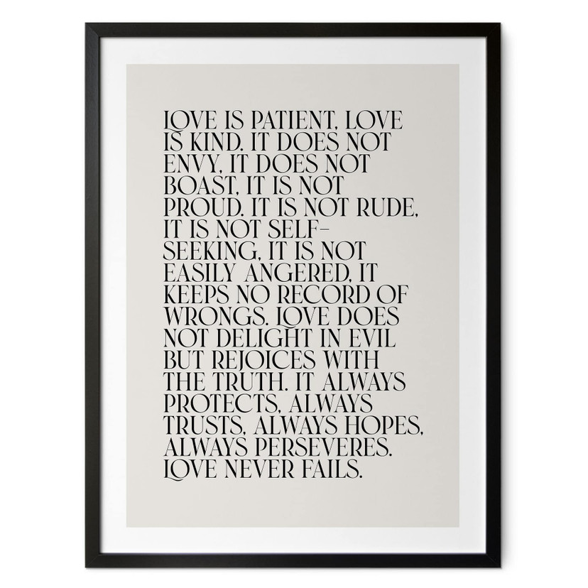 Poster met spreuk | Liefde is - Liefde is geduldig - KsanaKalpa