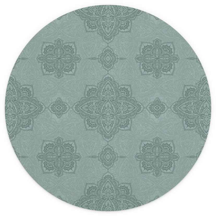 Papier peint ornements - Échantillon mandala Marrakech vert - Bloomery Decor - rond - adhésif/non ti