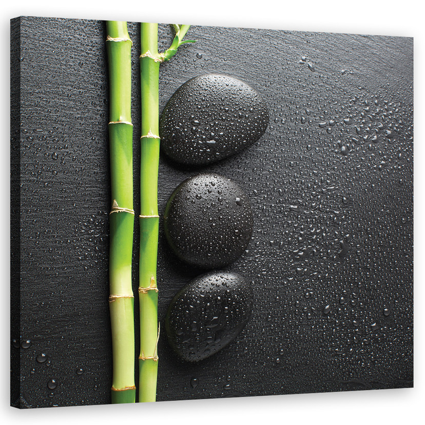 Canvasbillede, Bambus Zen Stones Wellness