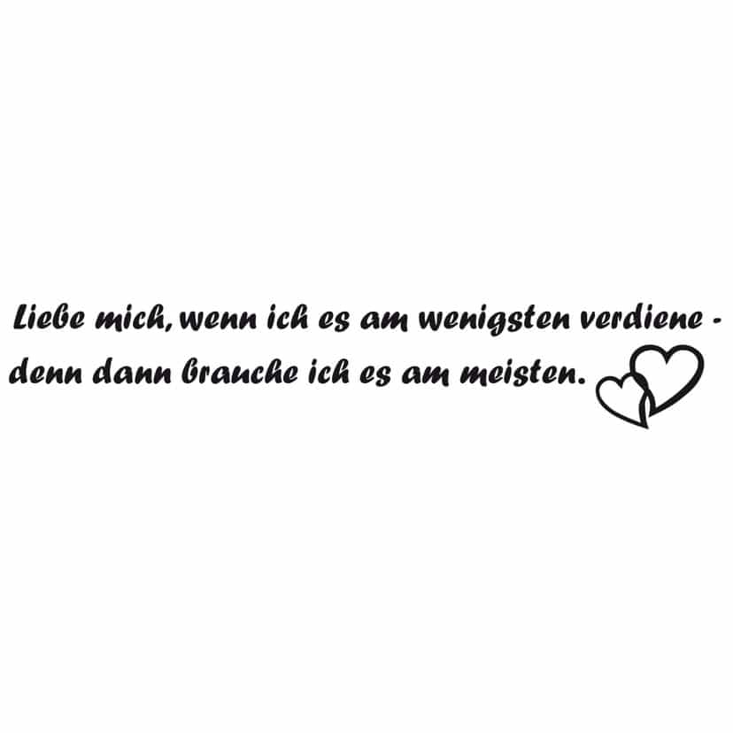 Wandtattoo Liebe mich...