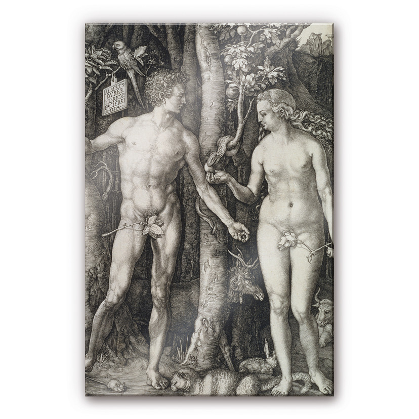Akrylbillede Dürer - Adam og Eva