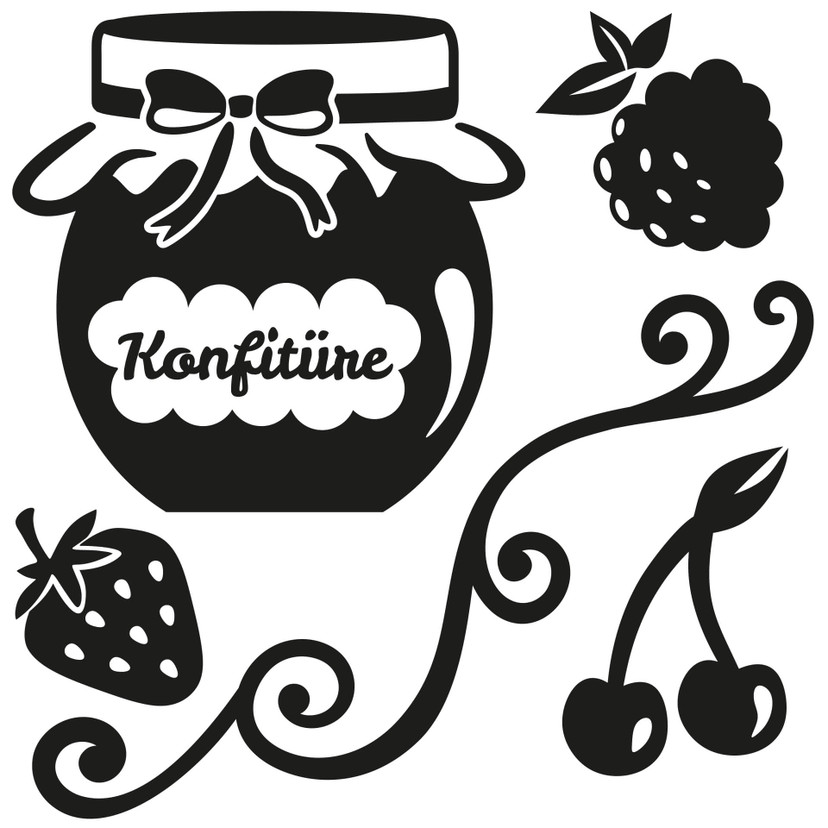 Wandtattoo Konfitüre Waldfrüchte
