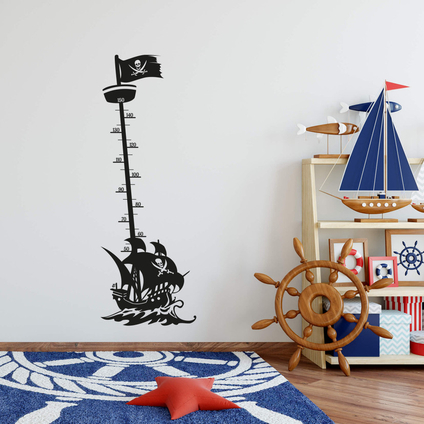 Sticker mural - Toise bateau de pirates