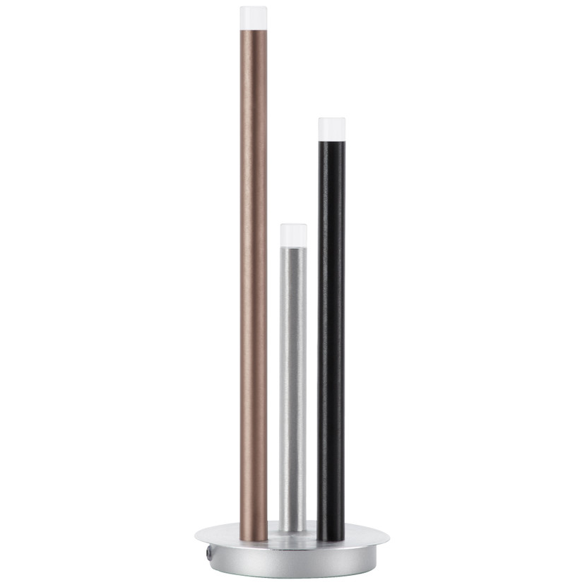 Tischleuchte Eddy, braun, 47 x 17,5 cm, Metall Tischlampe