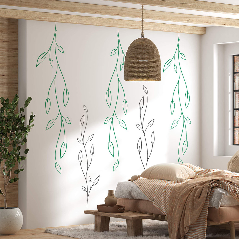 Wallsticker Stående Blomst
