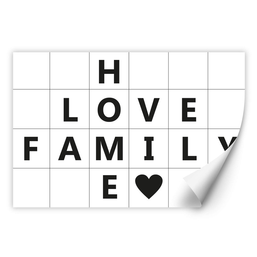 Zelfklevende Poster Home Love Family