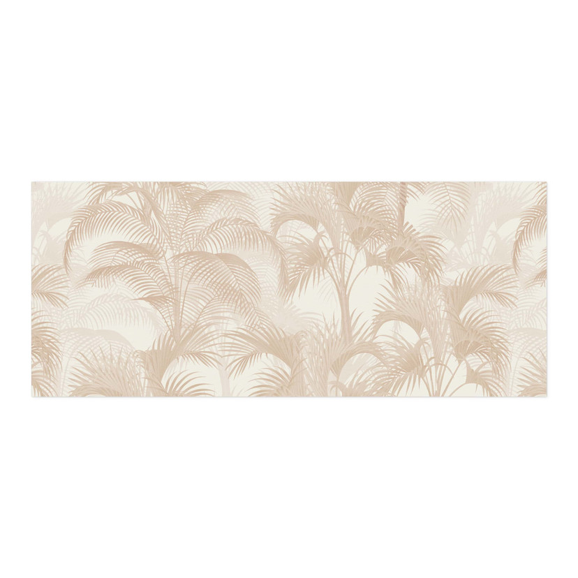 Selvklæbende stænkplade til køkken med palmer i en beige jungle - Bloomery Decor