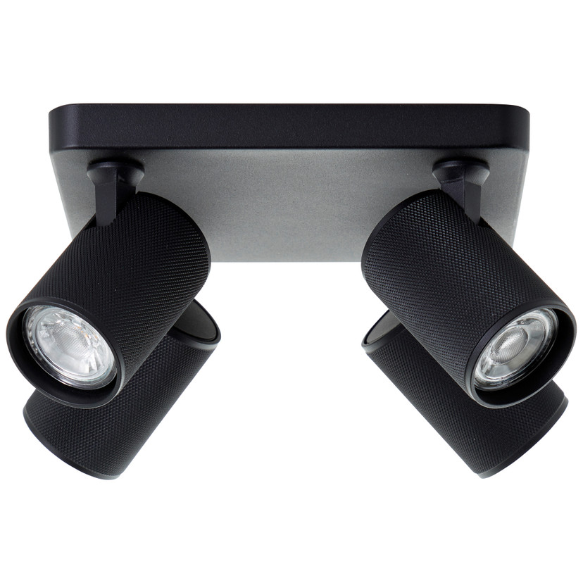 Spotbalken Leonardo, schwarz, 12,1 x 22 cm, Metall Deckenstrahler