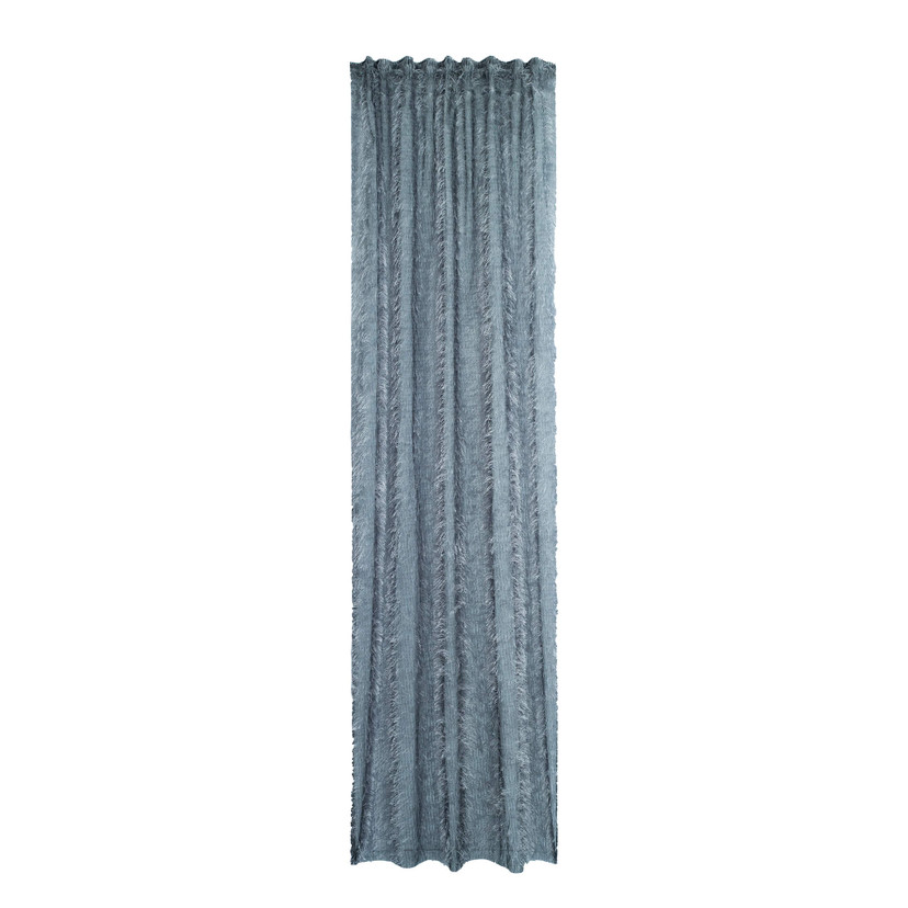 Homing Vorhang mit verdeckten Schlaufen Loik silber -  2.45 x 1.4 m