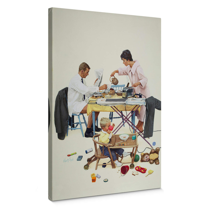 Leinwandbild Kurt Ard - Hier brennt was an... (1960) - 70x100 cm